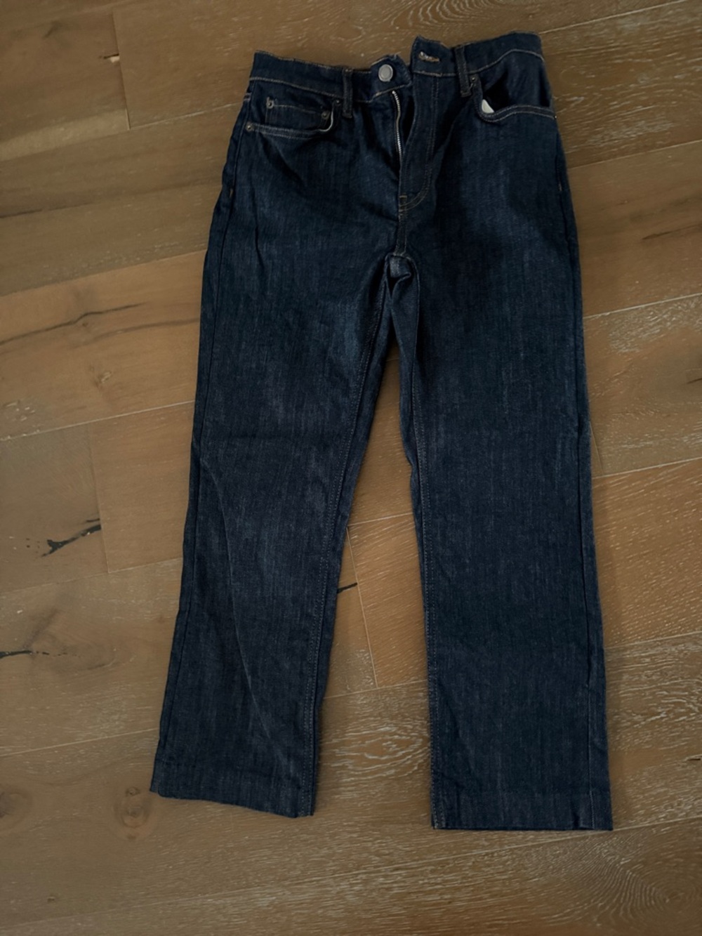 ZARA  Dark Blue Straight-Leg Jeans
